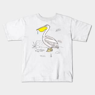 Pensive pelican Kids T-Shirt